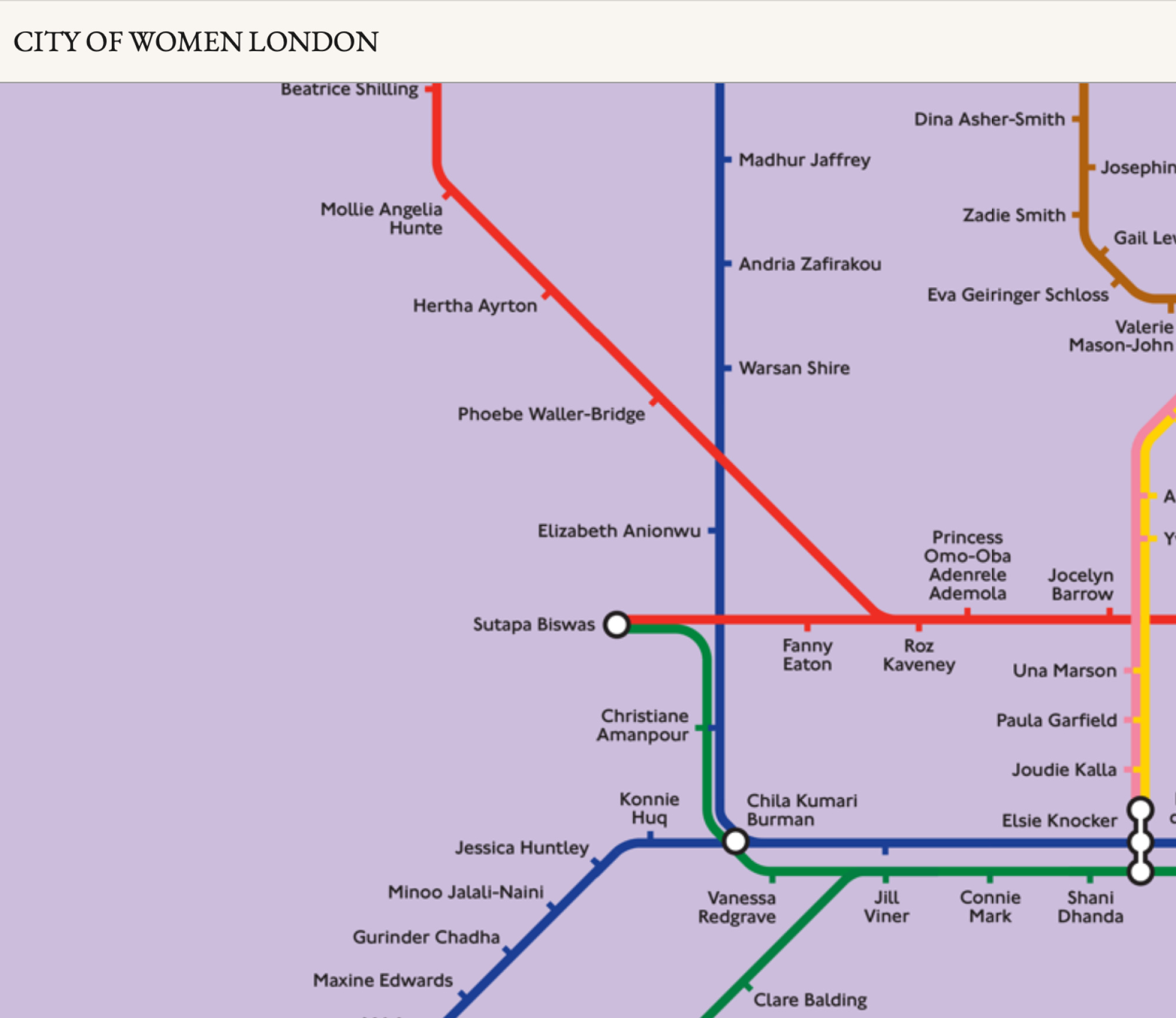 City of Women London map