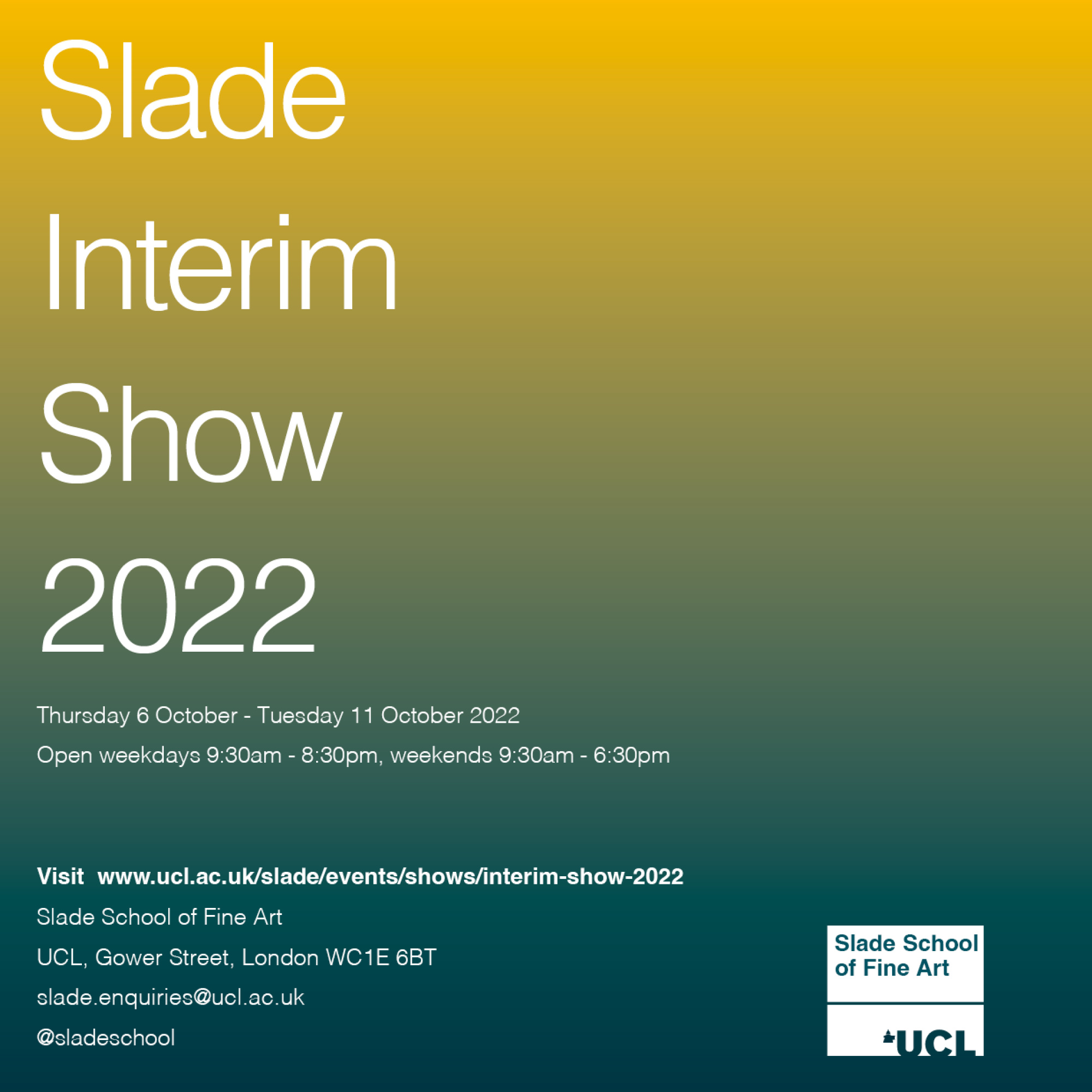 Poster, MA/MFA Interim Show 2022