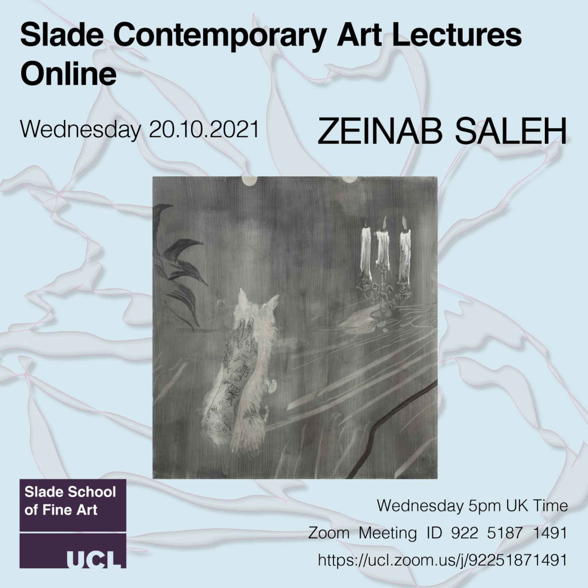 Zeinab Saleh, Contemporary Art Lecture poster, 2021
