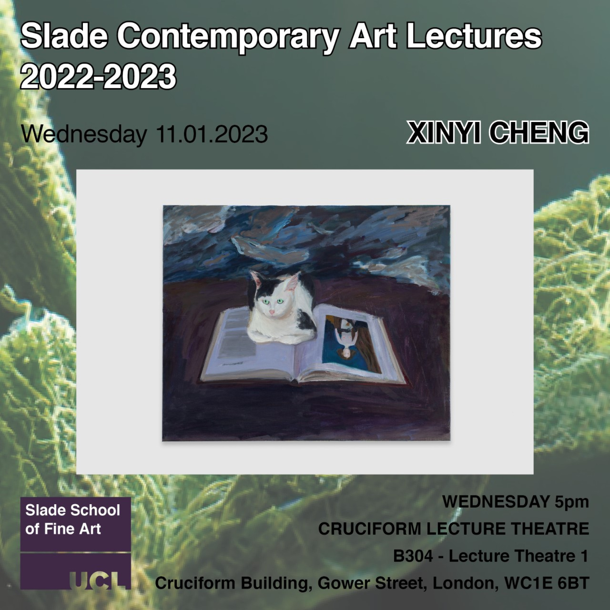 Contemporary Art Lecture poster: Xinyi Cheng
