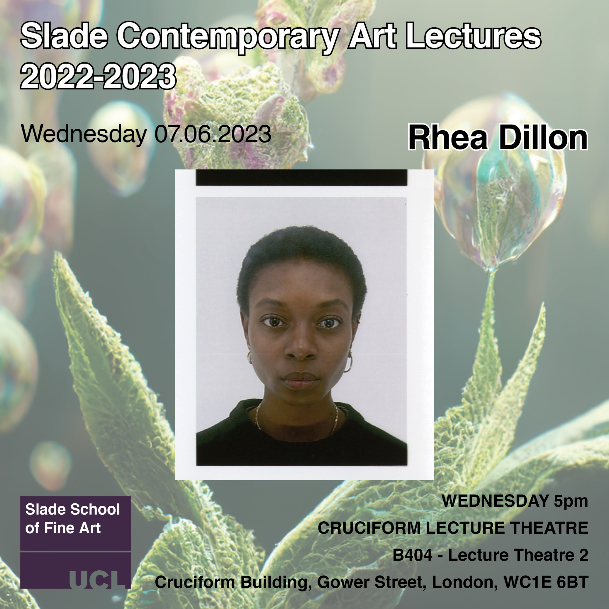 Contemporary Art Lecture Poster - Rhea Dillon
