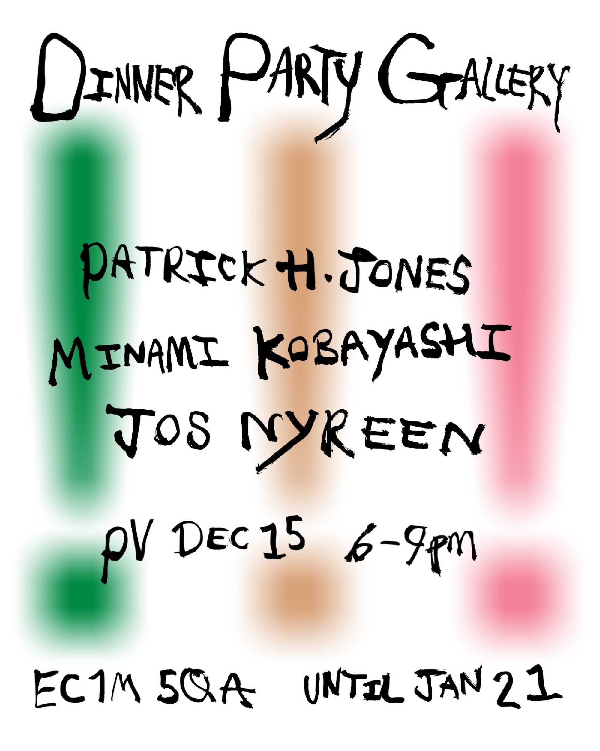 Poster: Jos Nyreen, Patrick H Jones And Minami Kobayashi At Dinner Party Gallery