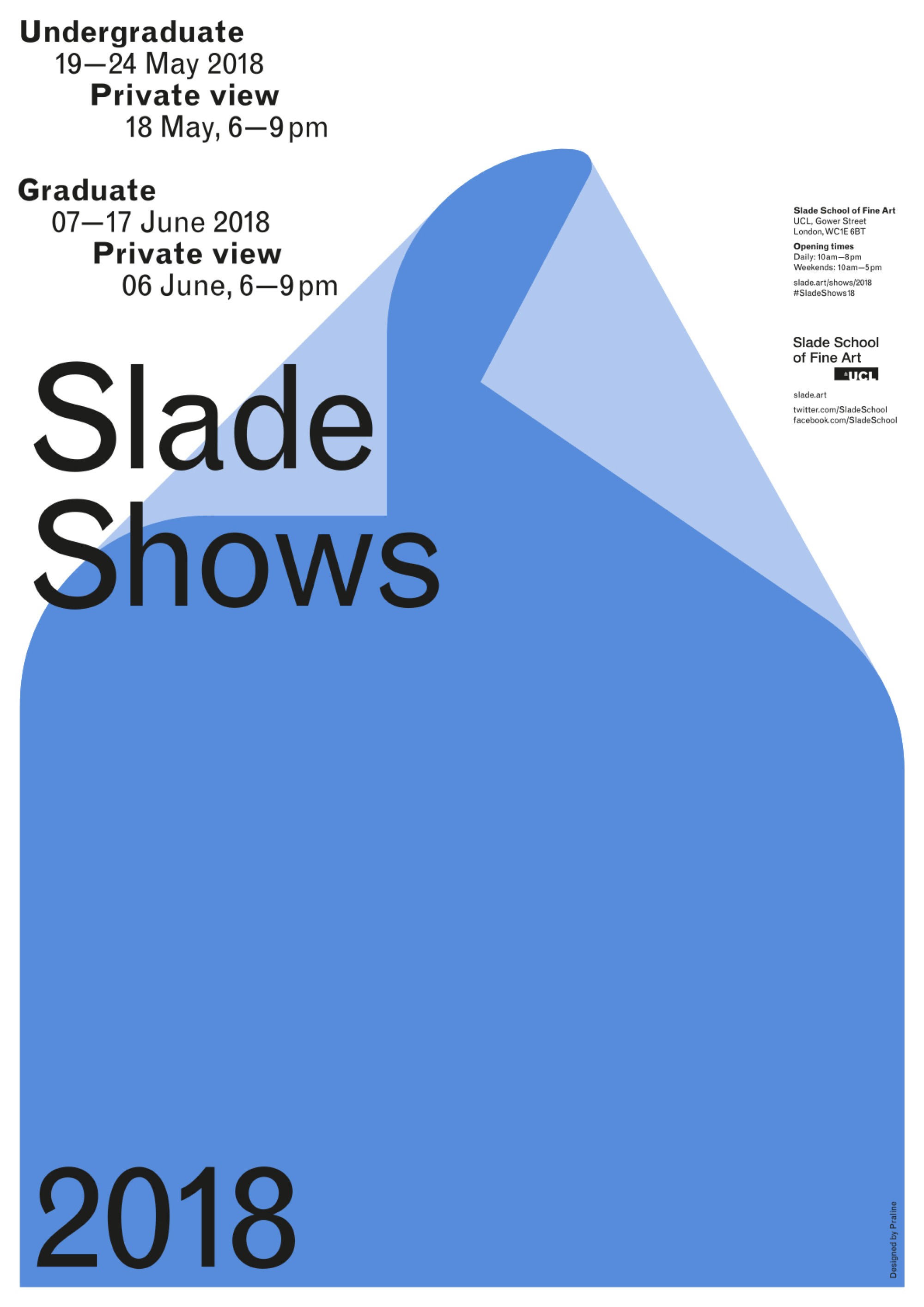 Slade Degree Show Poster 2018