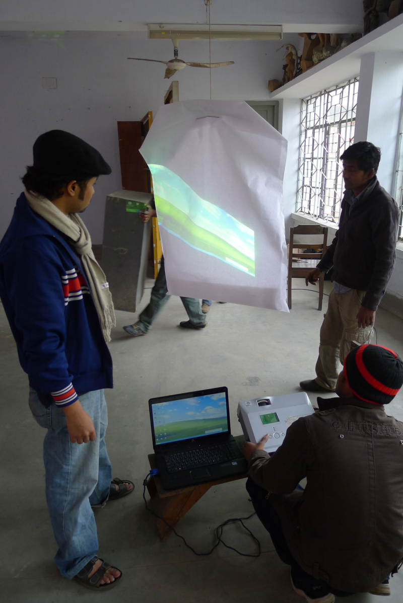 Installation of Student projects for Dryden Goodwin's Workshop, Department of Sculpture, University of Dhaka