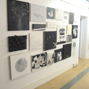 Black and White Flower Painting, 2010