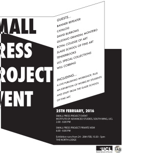 Small Press Project Event Poster