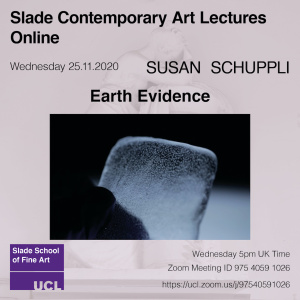 Contemporary Art Lecture poster, Susan Schuppli