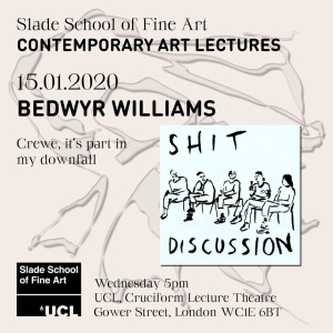 Bedwyr Williams, Contemporary Art Lecture poster