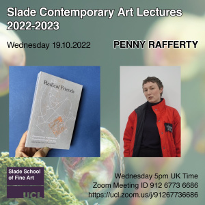 Contemporary Art Lecture poster: Penny Rafferty