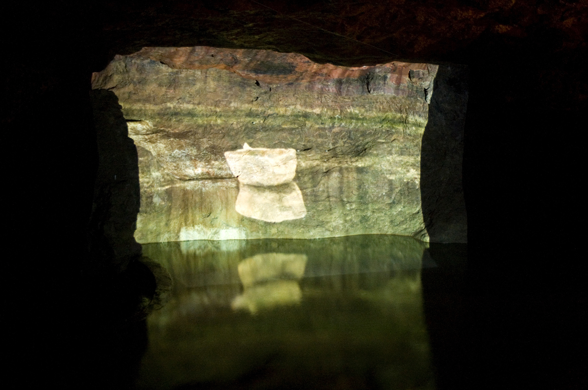 Spectre (Searching for Lorenzetti), installation, Clearwell Caves