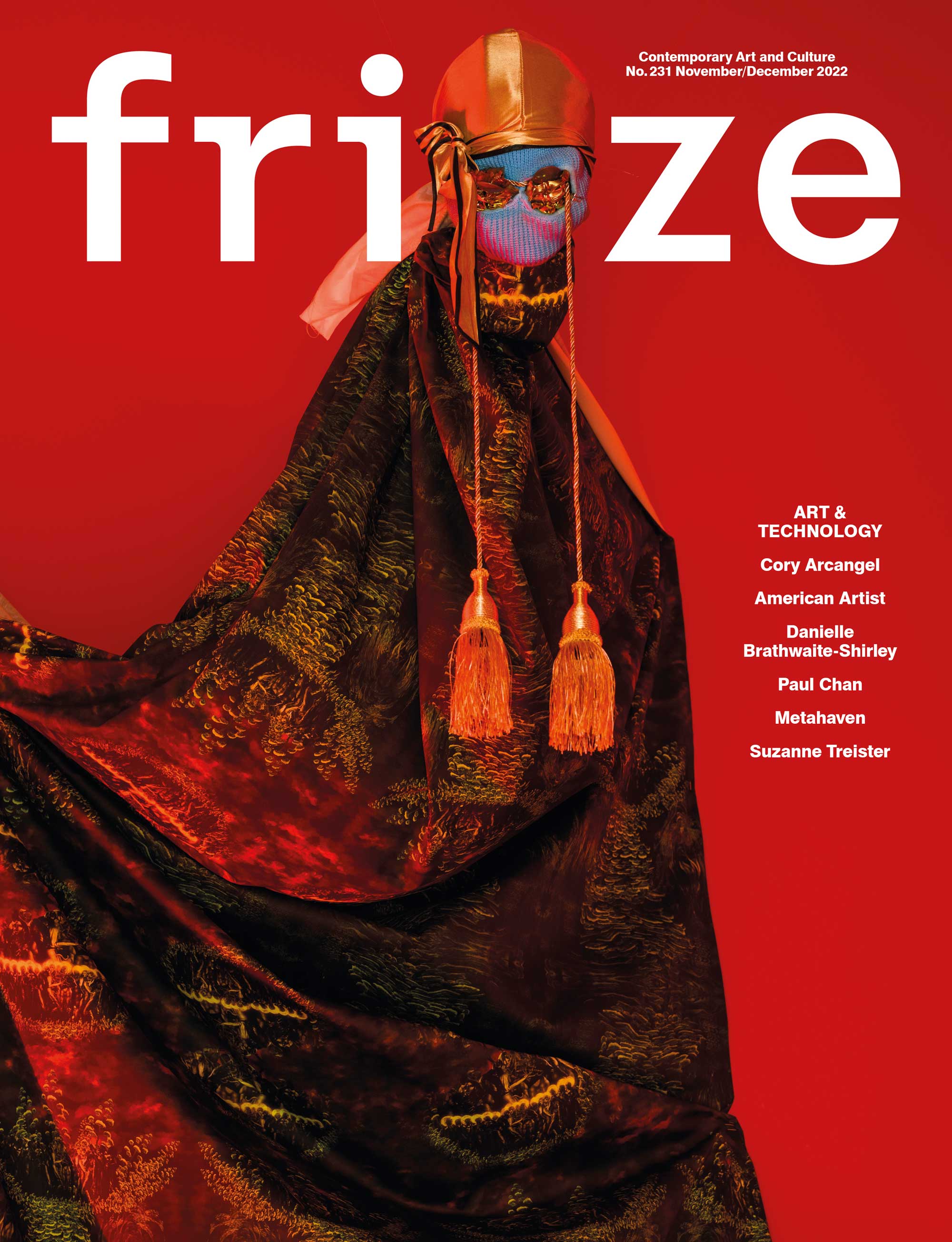 Cover of Frieze Magazine, November 2022