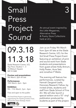 Small Press Project Flyer