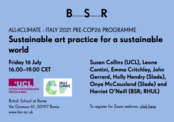 BSR Online Lecture: Sustainable art practice for a sustainable world 