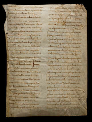 9th century manuscript fragment