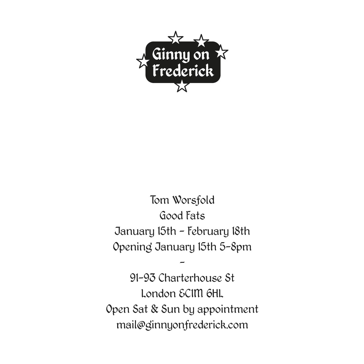 Tom Worsfold - Good Fats - Ginny on Frederick