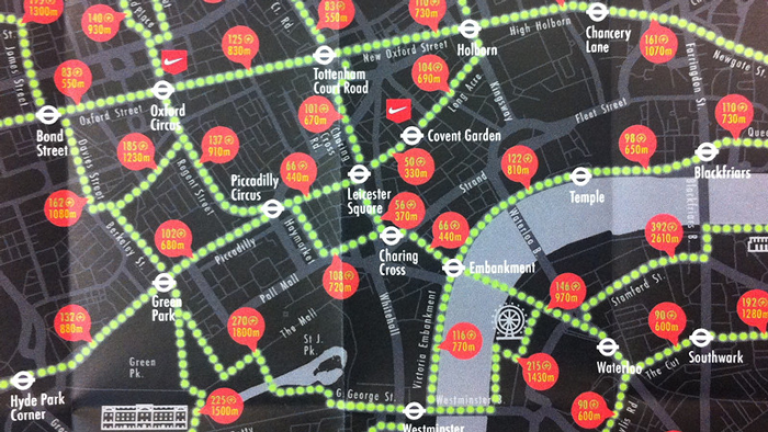 Walkable London tube map. Photo: Spatial.l