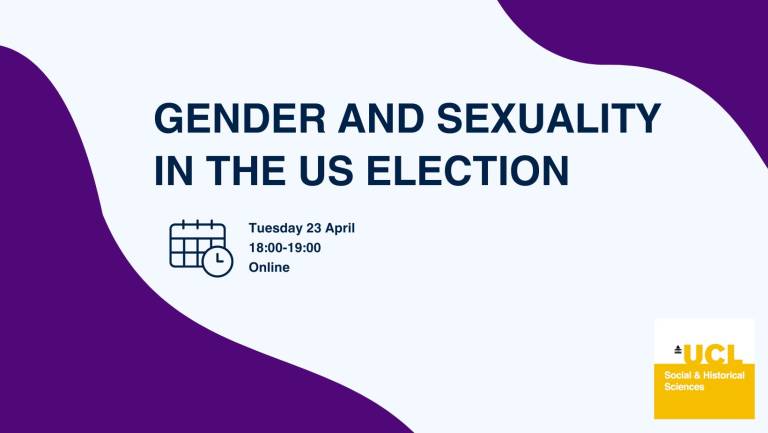 Event graphic for Gender and Sexuality in the US Election