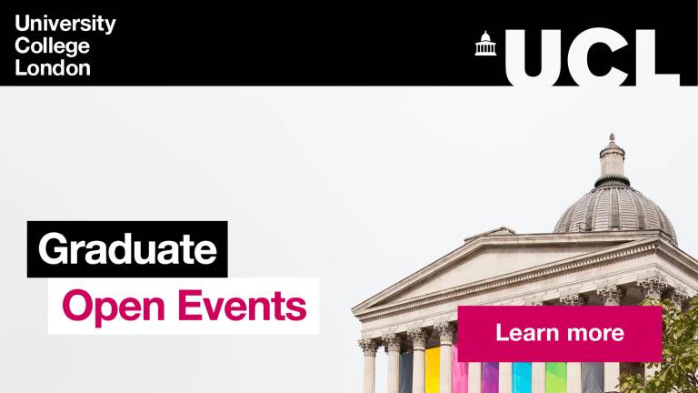 UCL Graduate Open Events graphic
