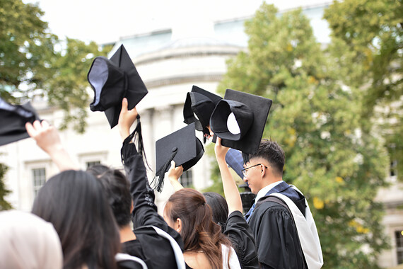 UCL students at graduation
