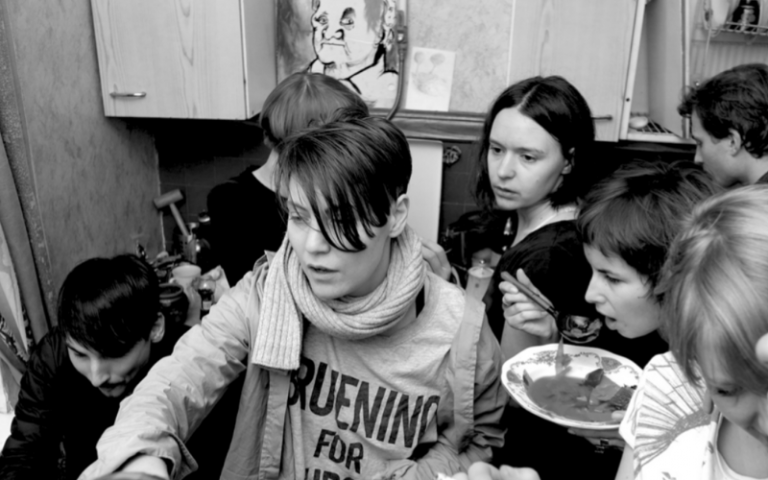 People at a Borscht Party in Moscow