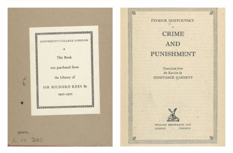 George Orwell's copy of "Crime and Punishment"