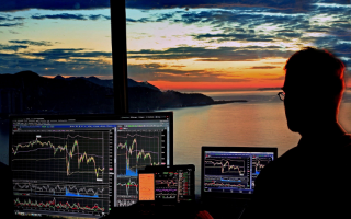 A person trading stocks