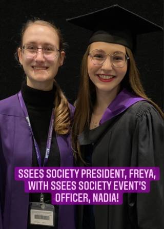 Freya and Nadia graduating 