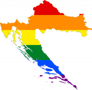 LGBTQ map of Croatia