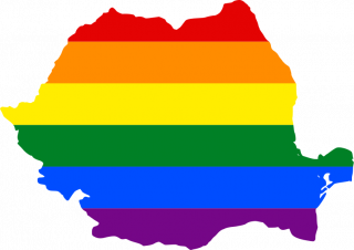LGBTQ map of Romania