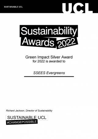 SSEES Evergreens Award Letter