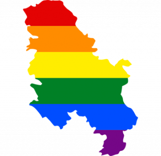 LGBTQ map of Serbia