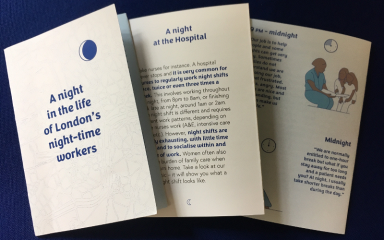 A night in the life of London’s night-time workers leaflet