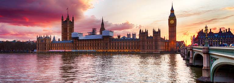 UK Parliament Sunset