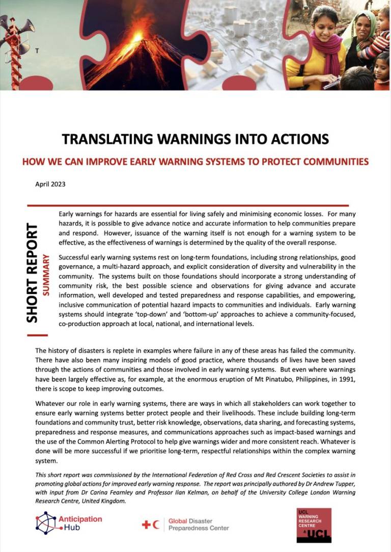 Translating Warnings into Actions
