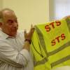 Prof. Cain shows off the infamous STS HiViz