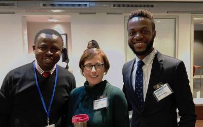 (l-r) Dr Tajudeen, Prof. Edwards, Dylan Kawende at Chatham House