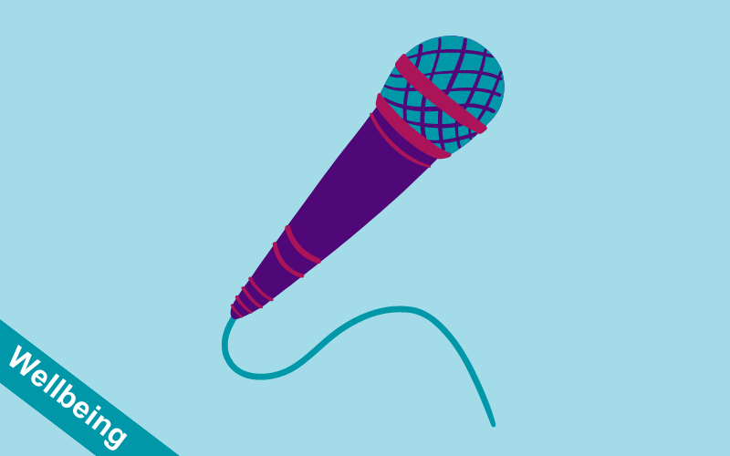 Animated image of a microphone