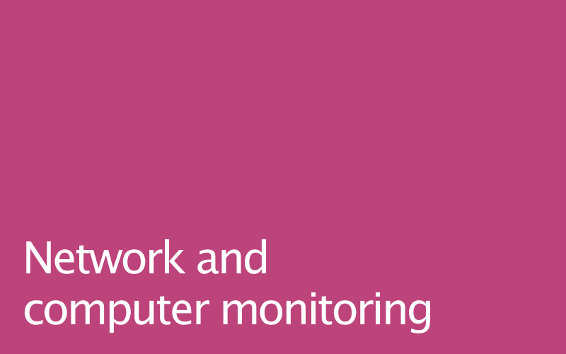 Link to network and computer monitoring policy