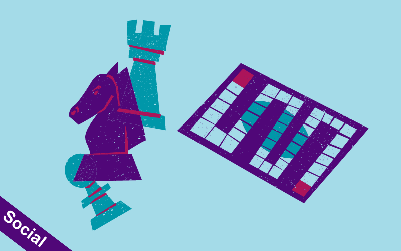 Animated image of chess and board games