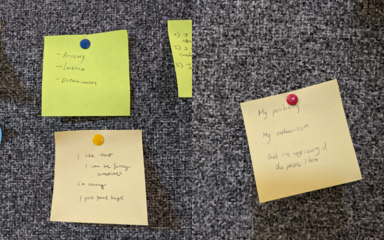 Post its: three things i like about myself