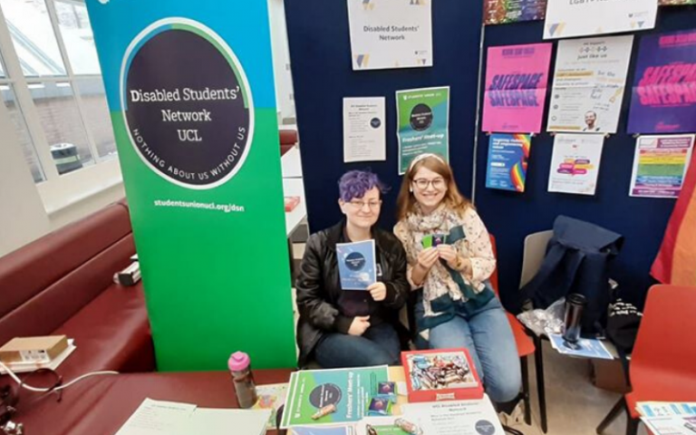 Two members of the DSN at the Welcome Fair