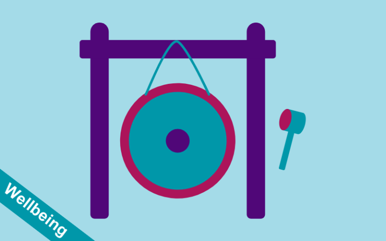 Animated image of a gong
