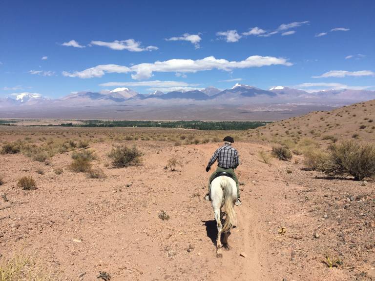 Horse riding in the Andes