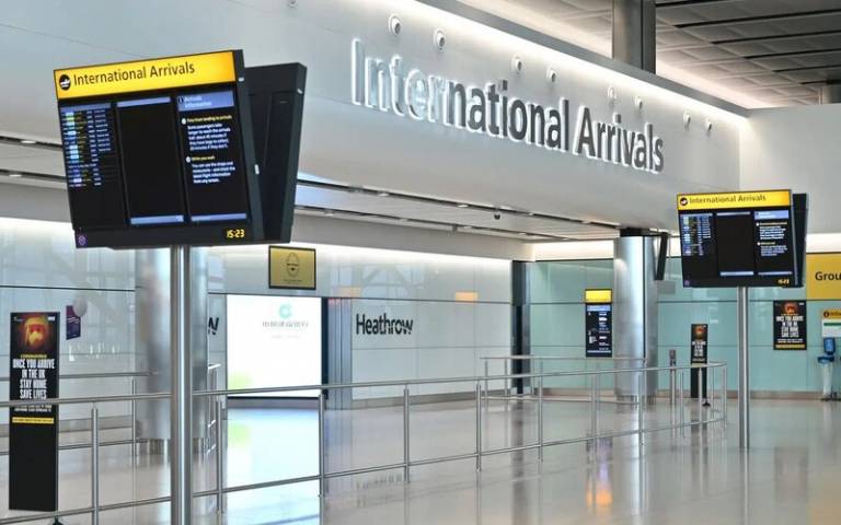 Heathrow airport arrivals