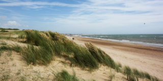 Camber sands beach in Sussex