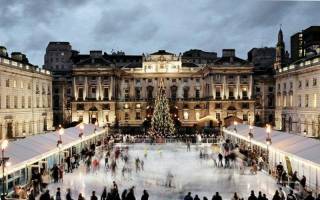 Somerset House iceskating rink at Christmas 