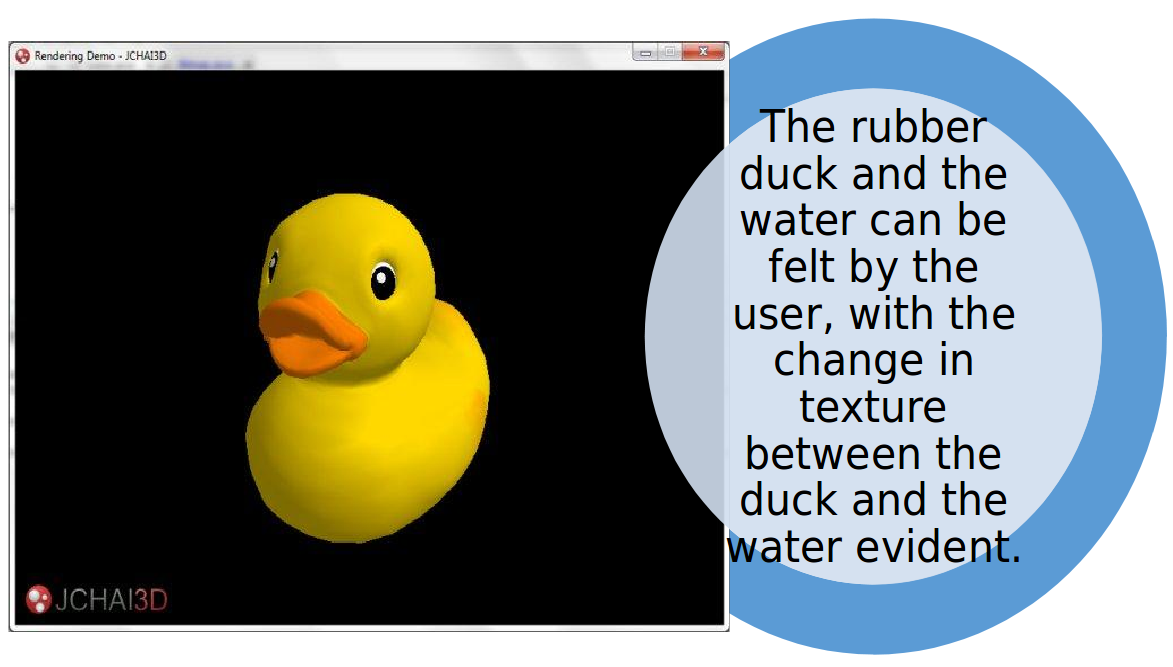 Rubber Duck on haptic system computer interface
