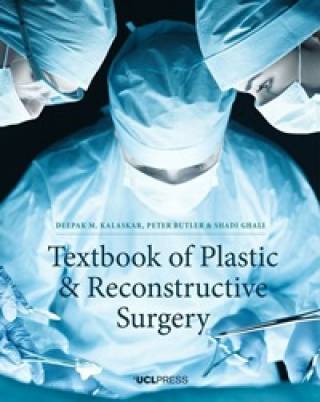 Three surgeons in the operating theatre. Cover of 'Textbook of Plastic & Reconstructive Surgery', edited by Kalaskar, Butler and Ghali.