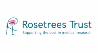 Logo for the Rosetrees Trust. With "Supporting the best in medical research"