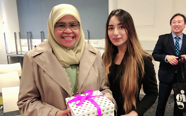 Image: Aliza Ayaz, the Climate Action Society’s founder with Maimunah Mohd Sharif, Executive Director of the United Nations Human Settlements Programme 